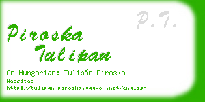 piroska tulipan business card